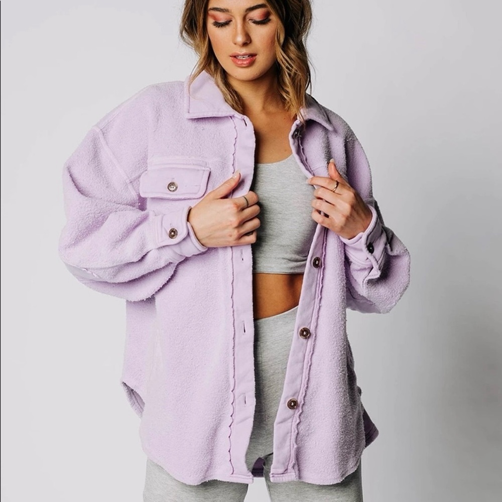 Free People Lavender Teddy Jacket